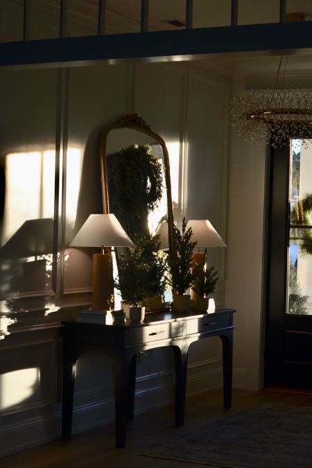 Foyer - (these lights sell for double at Pottery Barn - and yes, the exact same light… not a look-a-like! 

Primrose  mirror, foyer mirror, foyer table, console table, foyer chandelier, foyer light, foyer rug, coffee table books 

#LTKhome