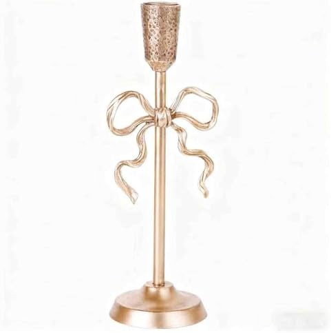 Gold Bow Tie Candle Holders, Iron Metal Candlestick, Cast Iron Metal Candelabra Candlestick Holde... | Amazon (US)