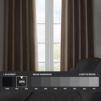 HPD Half Price Drapes Faux Linen Room Darkening Curtains - 96 Inches Long Luxury Linen Curtains f... | Amazon (US)