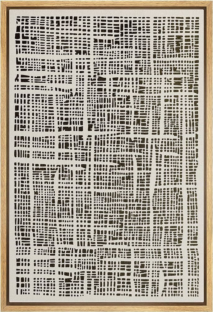 SIGNWIN Framed Canvas Print Wall Art Geometric Black Sketchbook Mosaic Abstract Shapes Drawings M... | Amazon (US)
