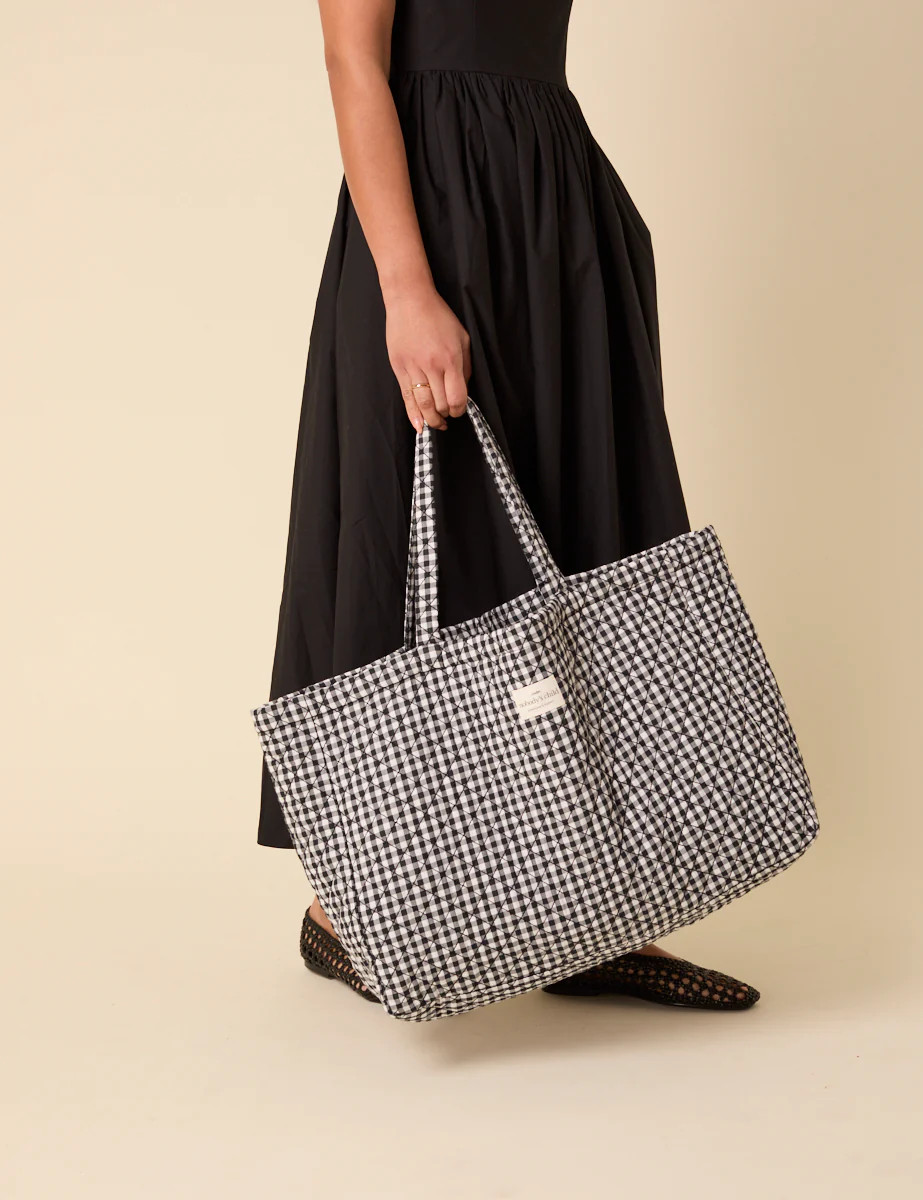 Gingham Quilted Tote Bag | Nobody's Child