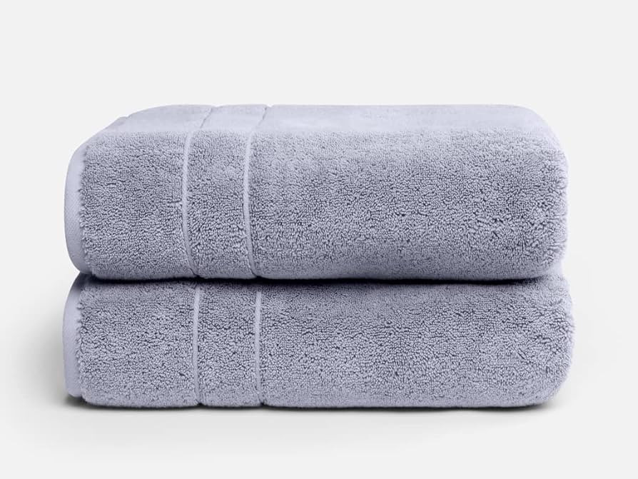 Brooklinen Super-Plush Towels - Set of 2, Smoke Gray, 100% Cotton|Best Luxury Spa Towels | Amazon (US)
