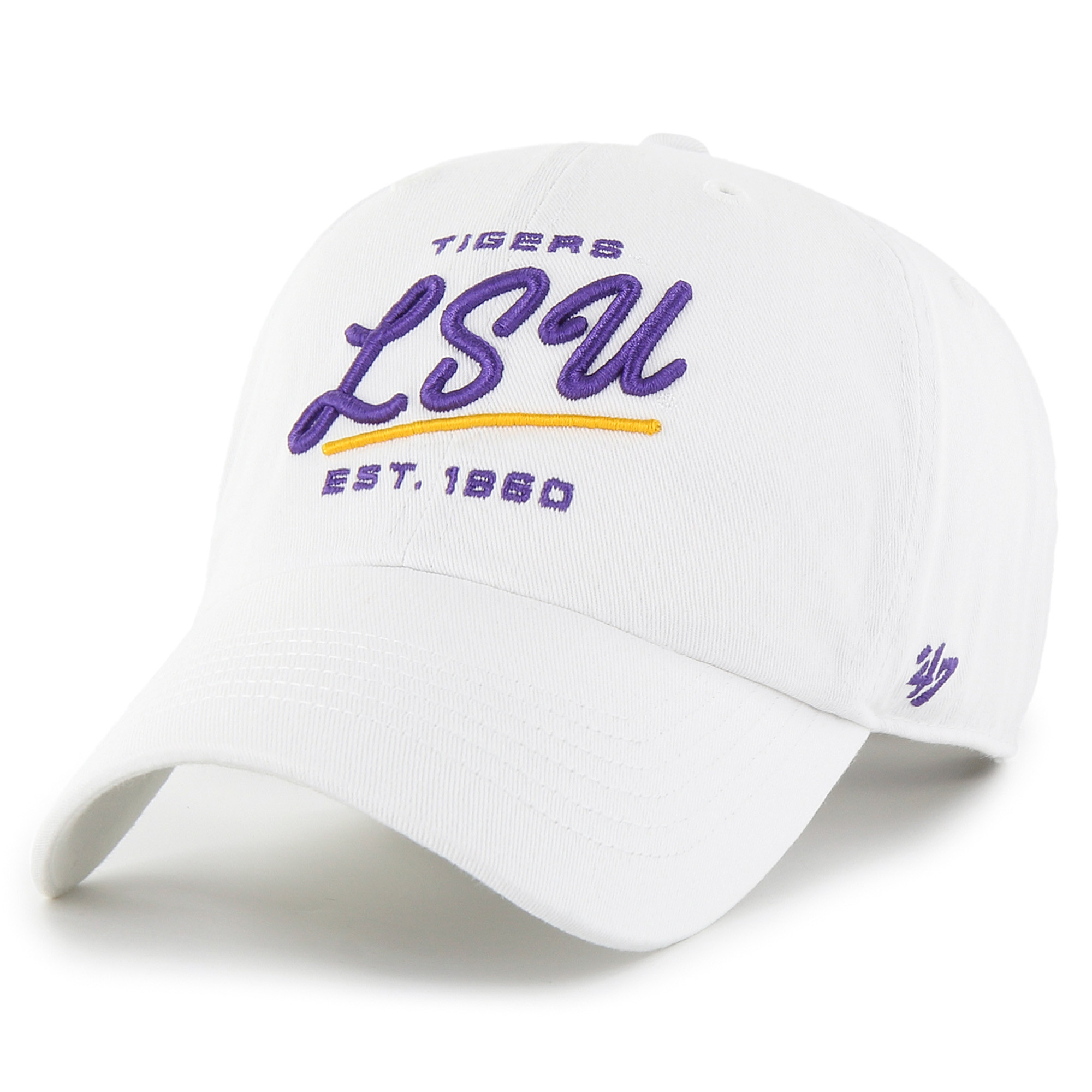 Women's '47 White LSU Tigers Sidney Clean Up Adjustable Hat | Fanatics