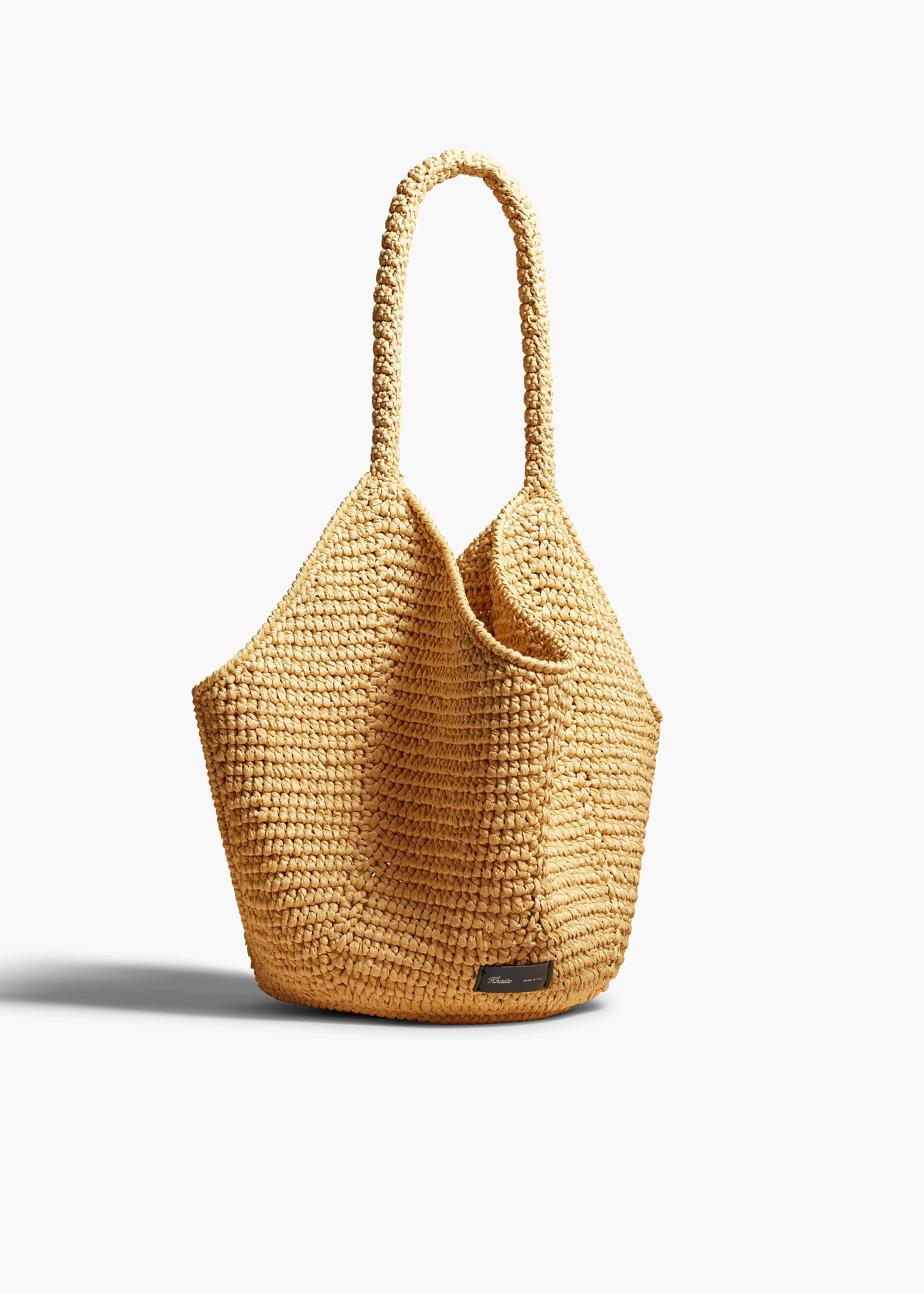 KHAITE - Medium Lotus Tote In Natural Raffia | Khaite