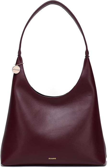Slouchy Shoulder Bag, Vegan Leather Hobo Bags for Women, Tote Purses | Amazon (US)