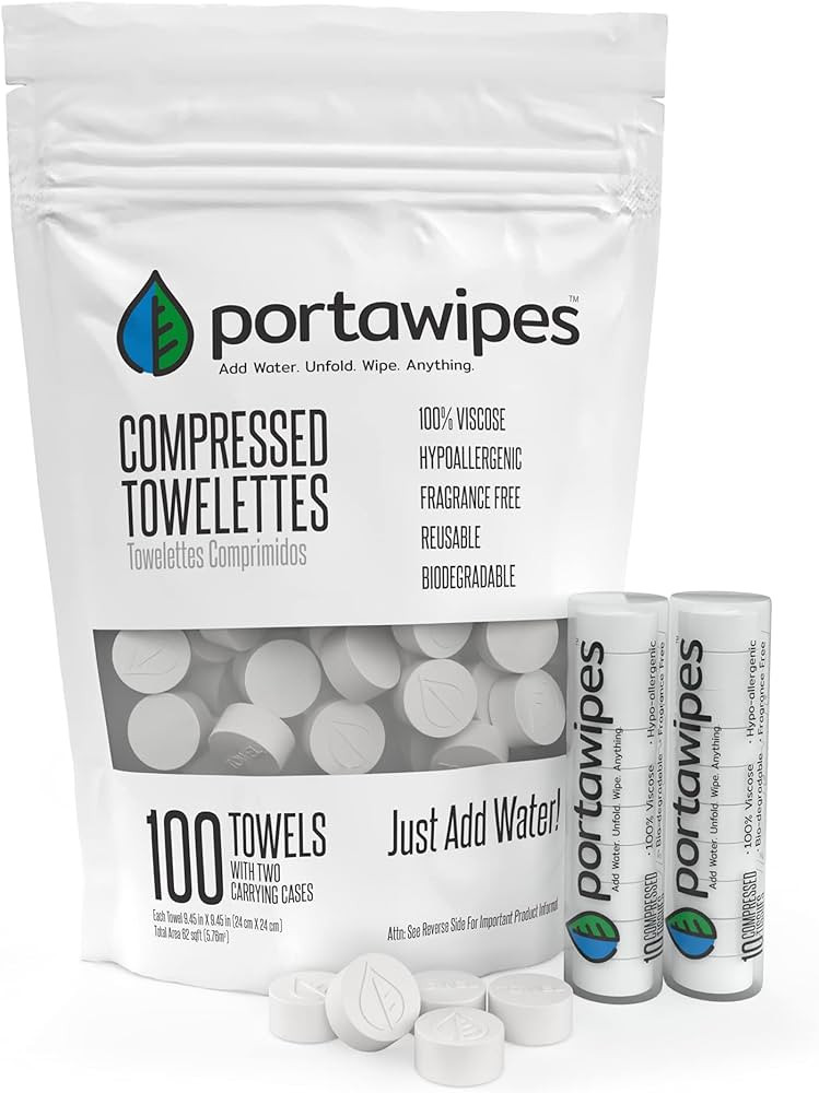 Coin Tissues | 100 Pack with 2 Carrying Cases | Toilet Paper Tablets | Compressed Towels | Expand... | Amazon (US)