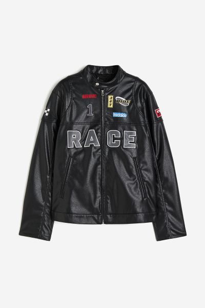 Racer Jacket with Motif | H&M (US + CA)