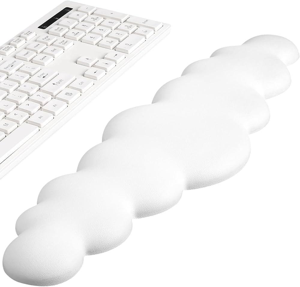 Keyboard Cloud Wrist Rest, PU Leather Cloud Keyboard Wrist Pad, Palm Rest Keyboard Rest with Non-... | Amazon (US)