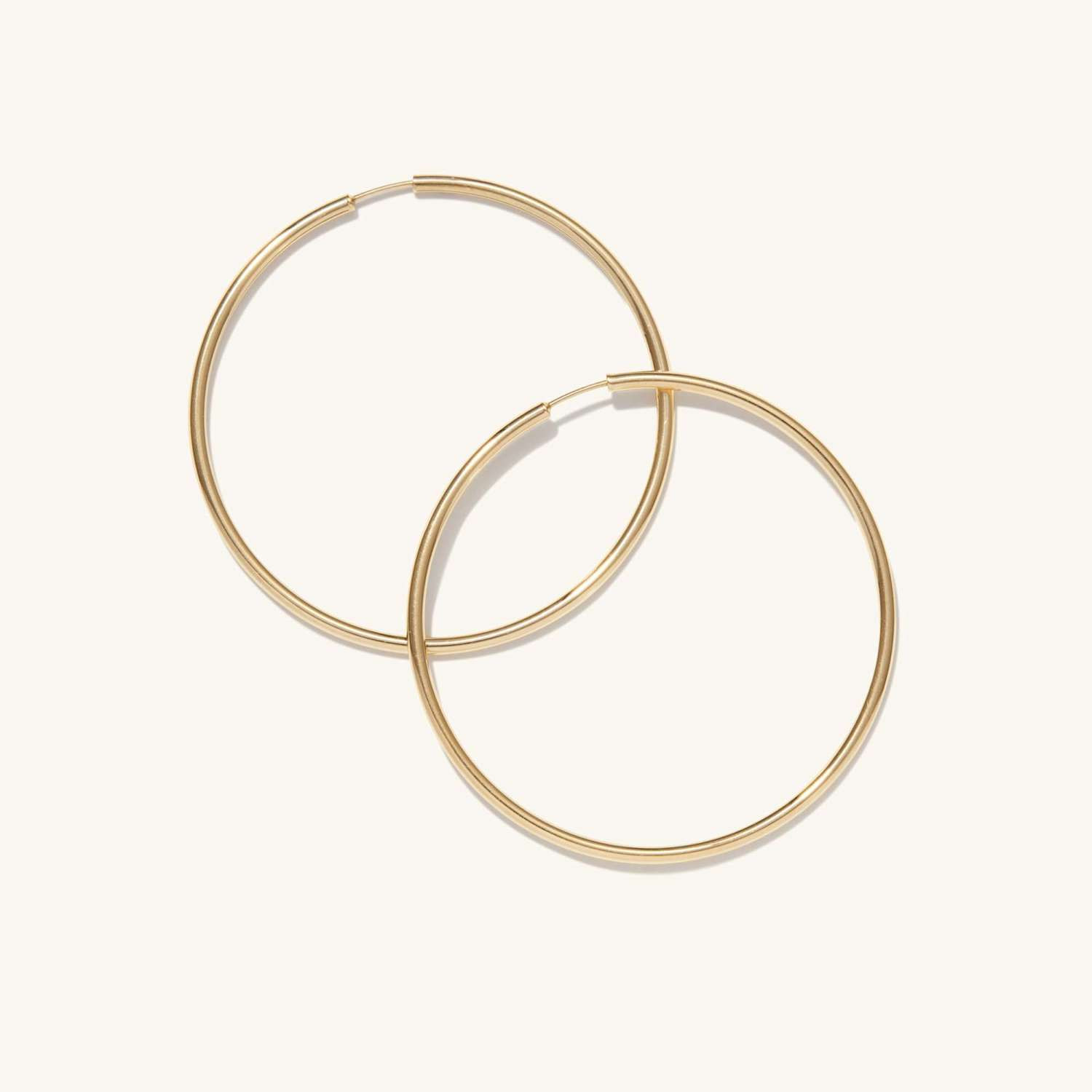 Oversized Thin Hoops | Mejuri (Global)