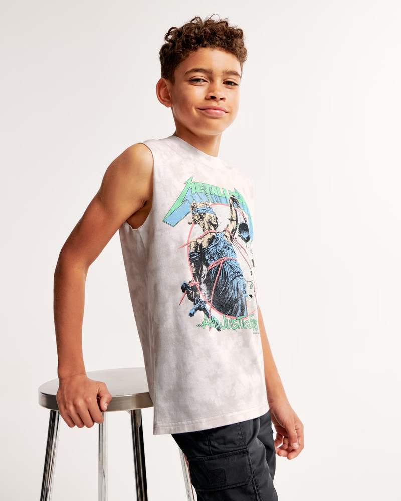 boys metallica sleeveless graphic tee | boys clearance | Abercrombie.com | Abercrombie & Fitch (US)