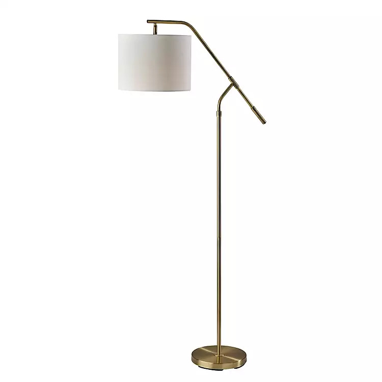 Antique Brass Contemporary Tyler Floor Lamp | Kirklands Home | Kirklands