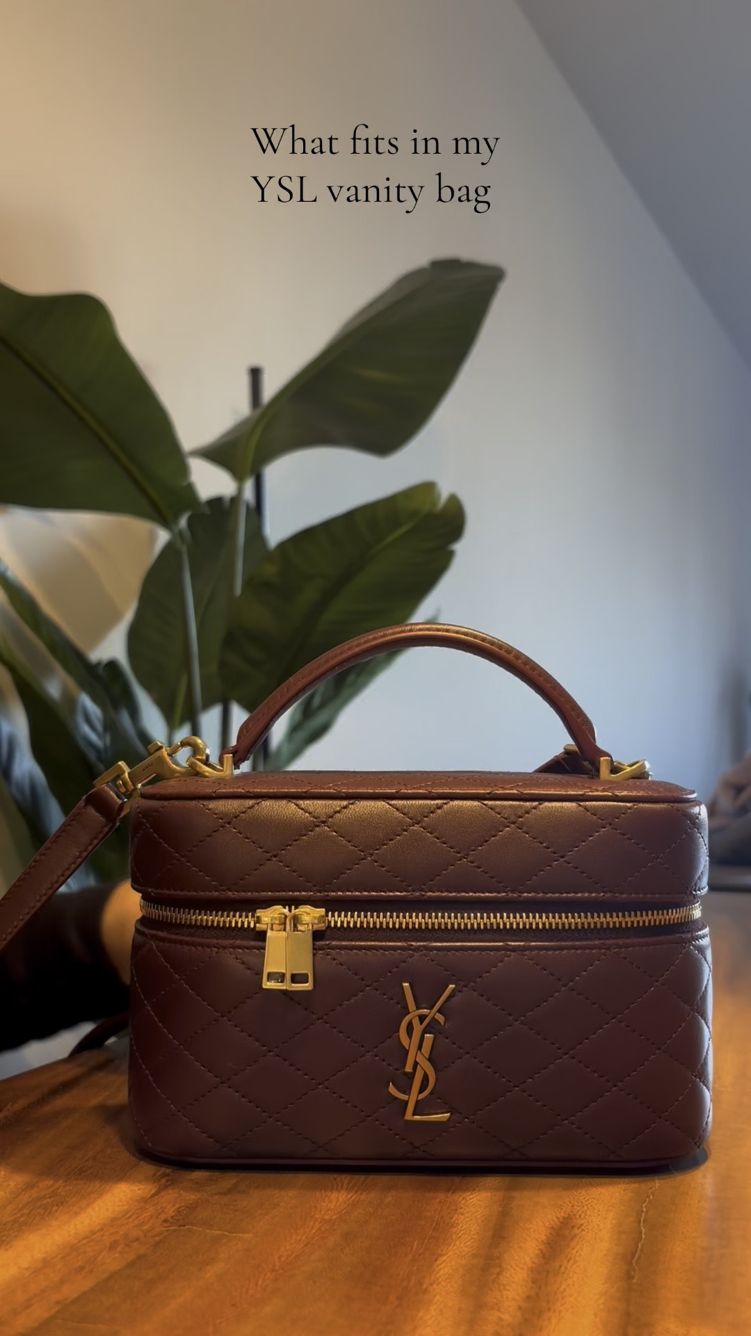 What fits in my #ysl burgundy vanity bag. Luxury items 

#LTKeurope #LTKnederlands #LTKbag