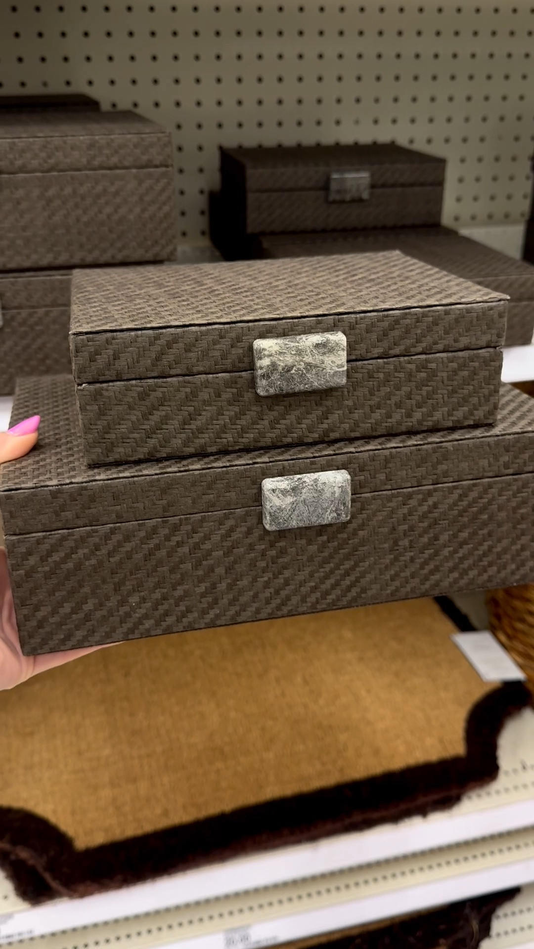 Dark brown storage/decorative boxes with marble accent. Love!!🤩

#LTKHome