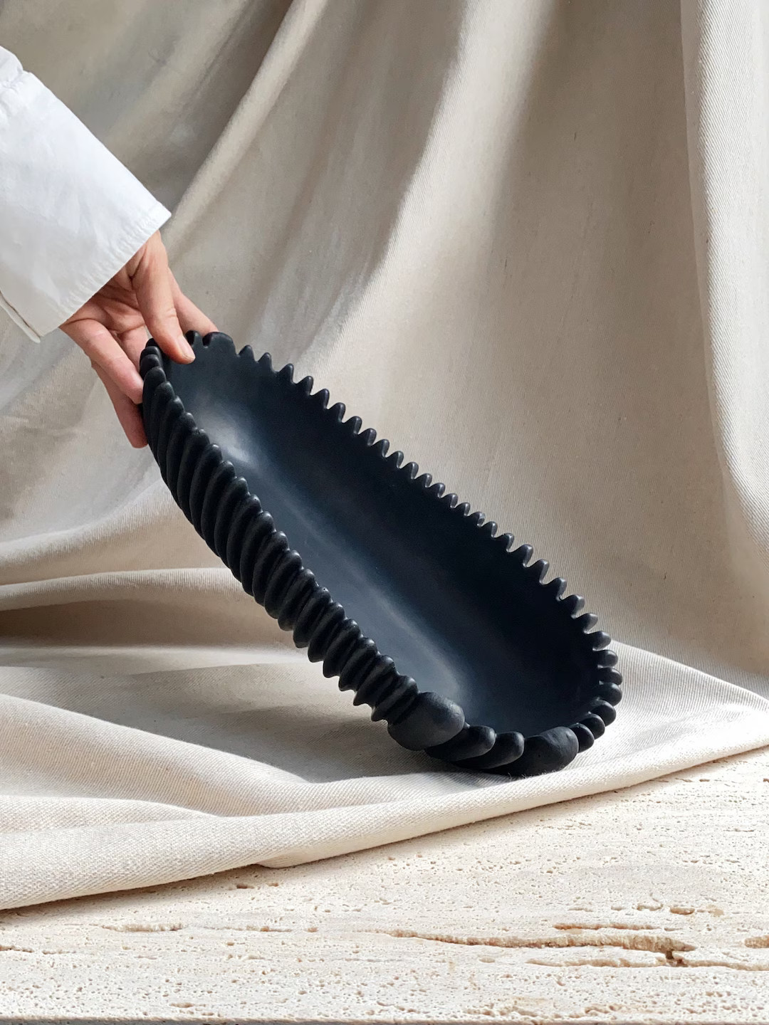 FORMA Handmade Concrete Bowl Decorative Bowl Concrete Oval Bowl Concrete Fruit Bowl Jewelry Displ... | Etsy (US)