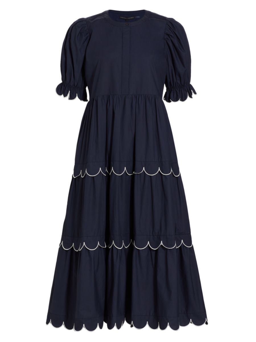 Tiered Cotton Midi-Dress | Saks Fifth Avenue
