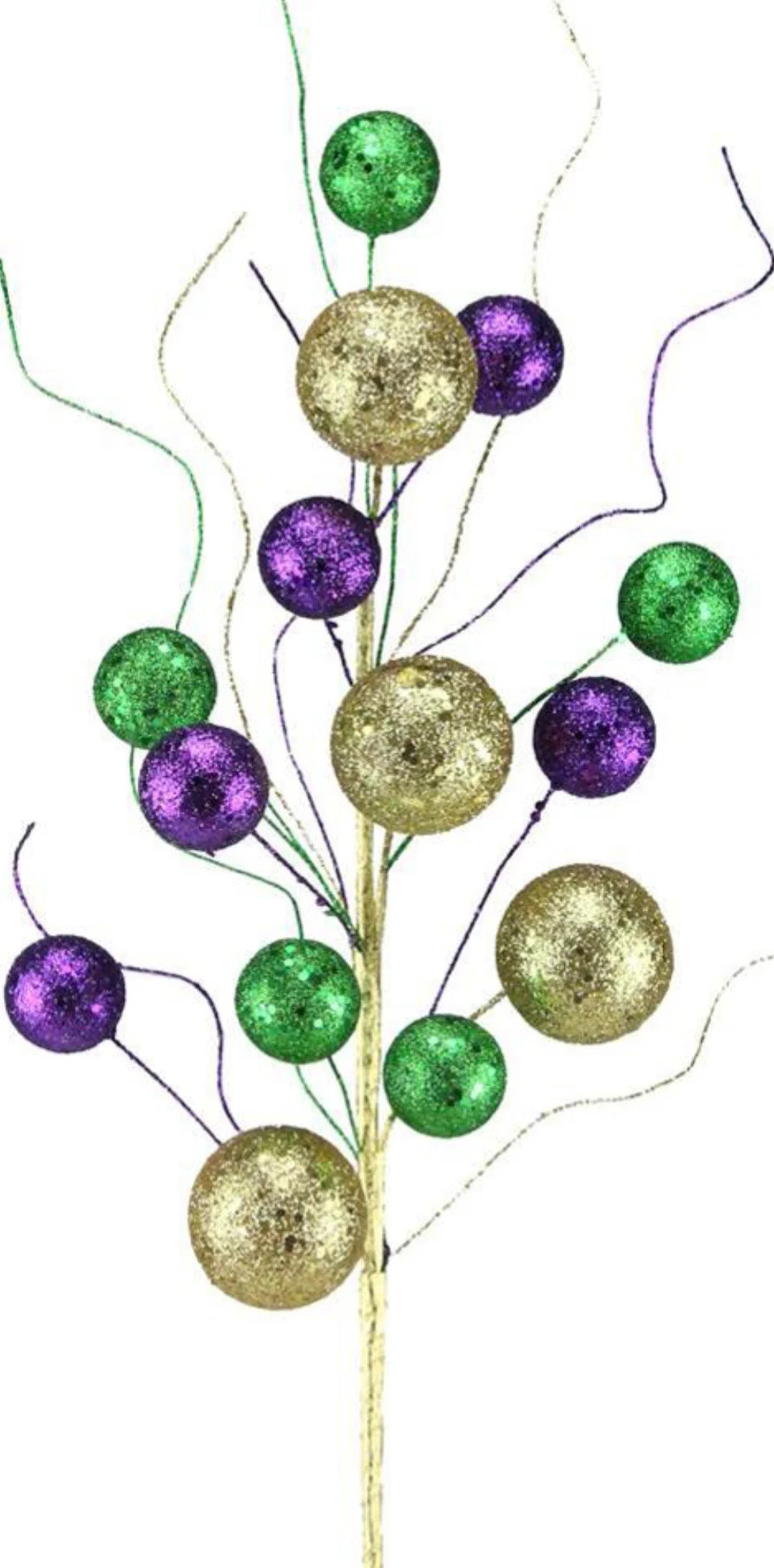 31” mardi gras ball and twig spray, HG3117 | Etsy (US)