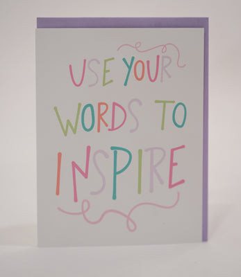 Use Your Words To Inspire Notecard | Hailea Alexis