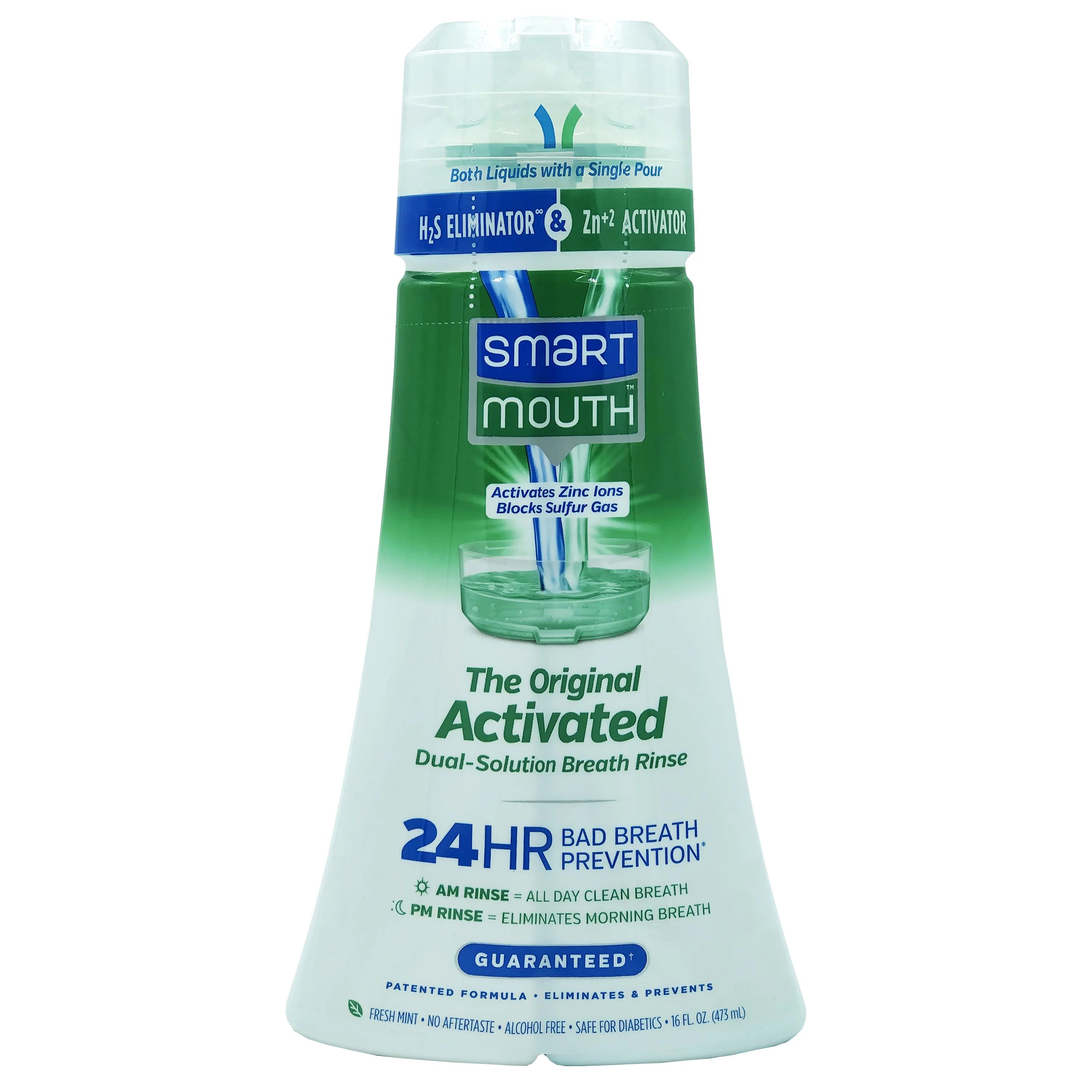 SmartMouth The Original Activated Dual-Solution Breath Rinse Fresh Mint, 16 fl oz | Walmart (US)