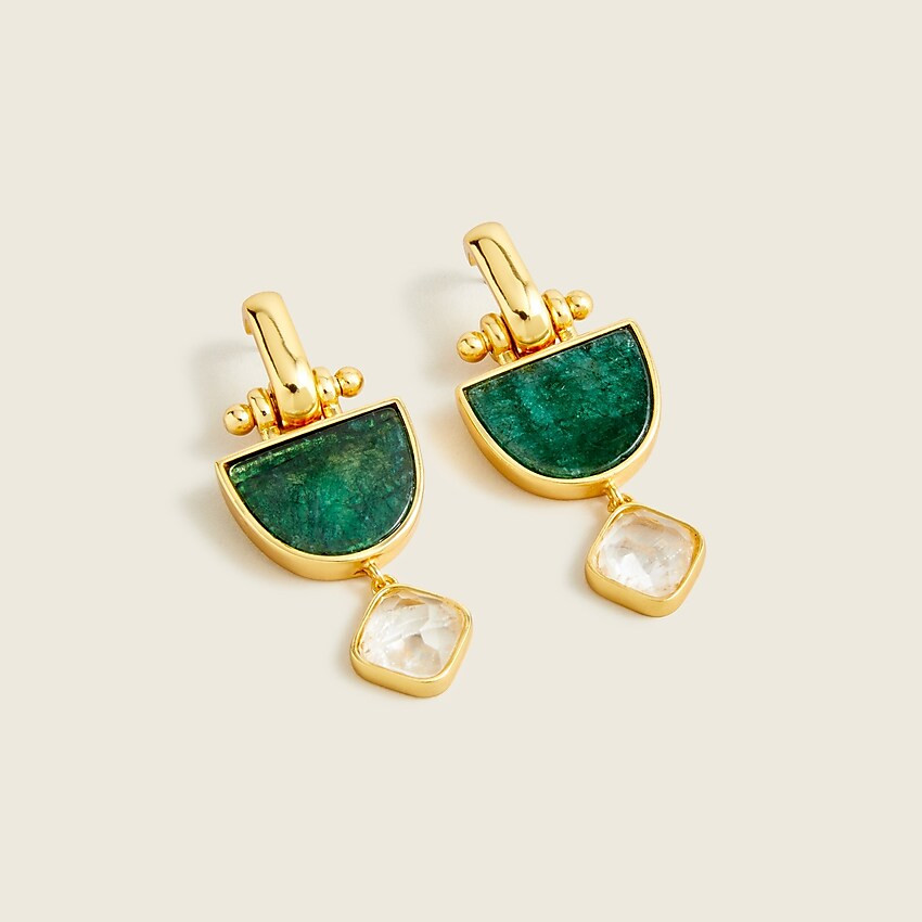 Goblet stone drop earrings | J. Crew US