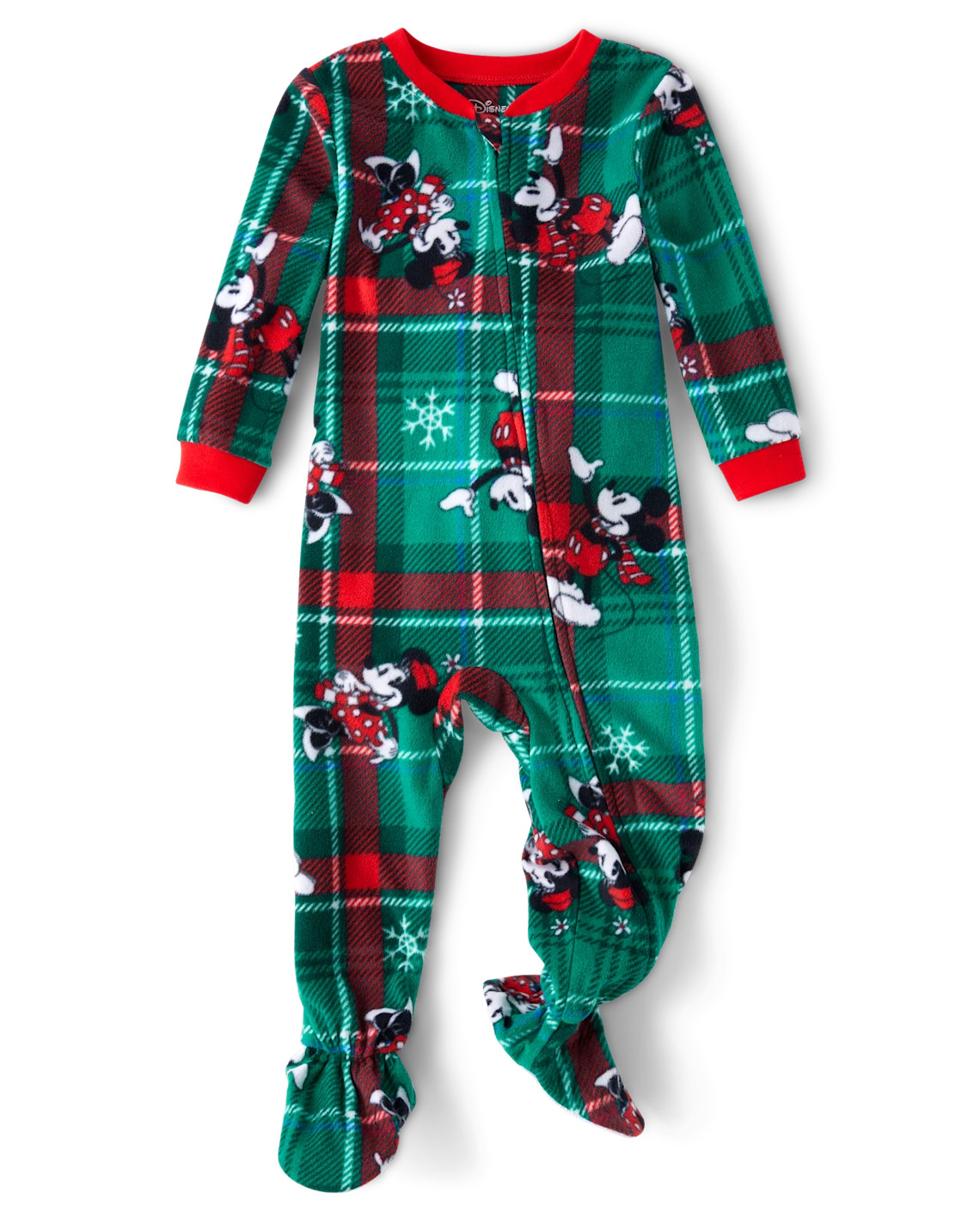 Baby And Toddler Matching Family Mickey Mouse™ Holiday Footed One Piece Pajamas - multi | The Children's Place