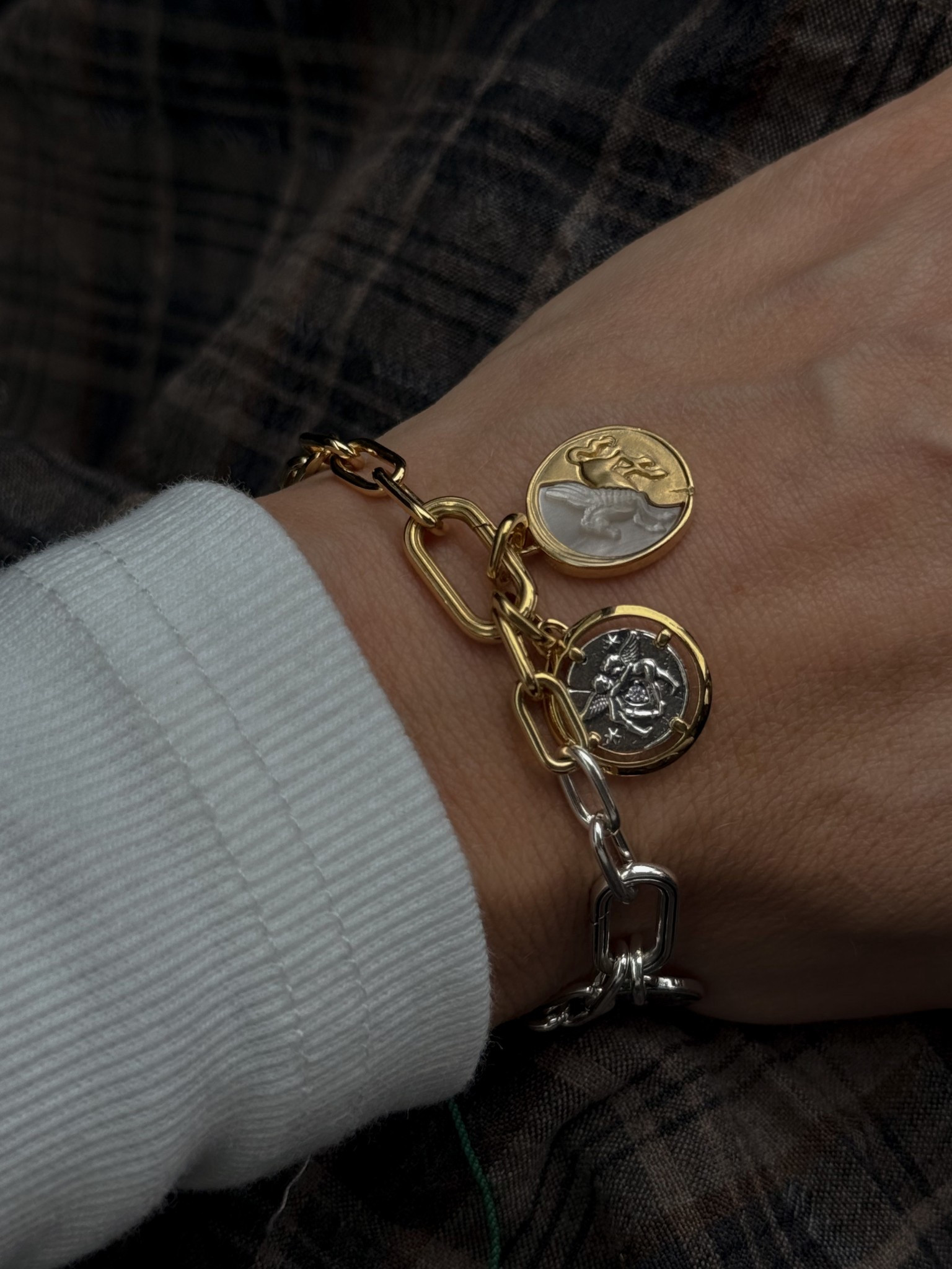 Pandora talisman collection silver chain bracelet, two tone bracelet 

#LTKstyletip #LTKeurope #LTKuk