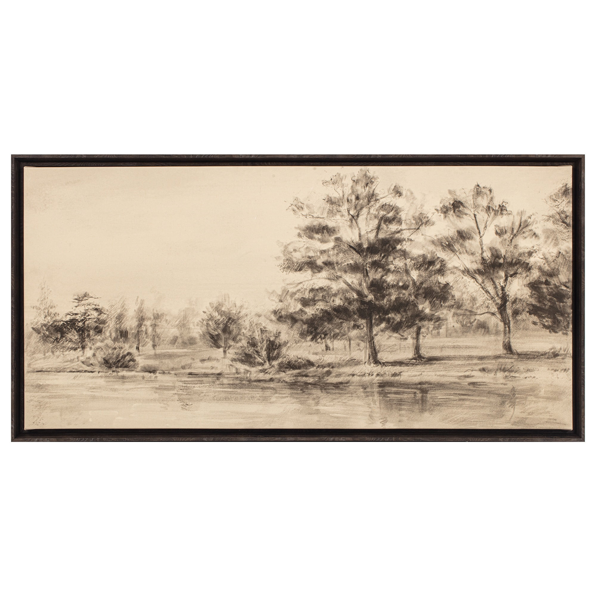 My Texas House Trees In Charcoal Framed Art 40x20 | Walmart (US)