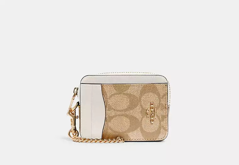 Zip Card Case In Signature Canvas | Coach Outlet US