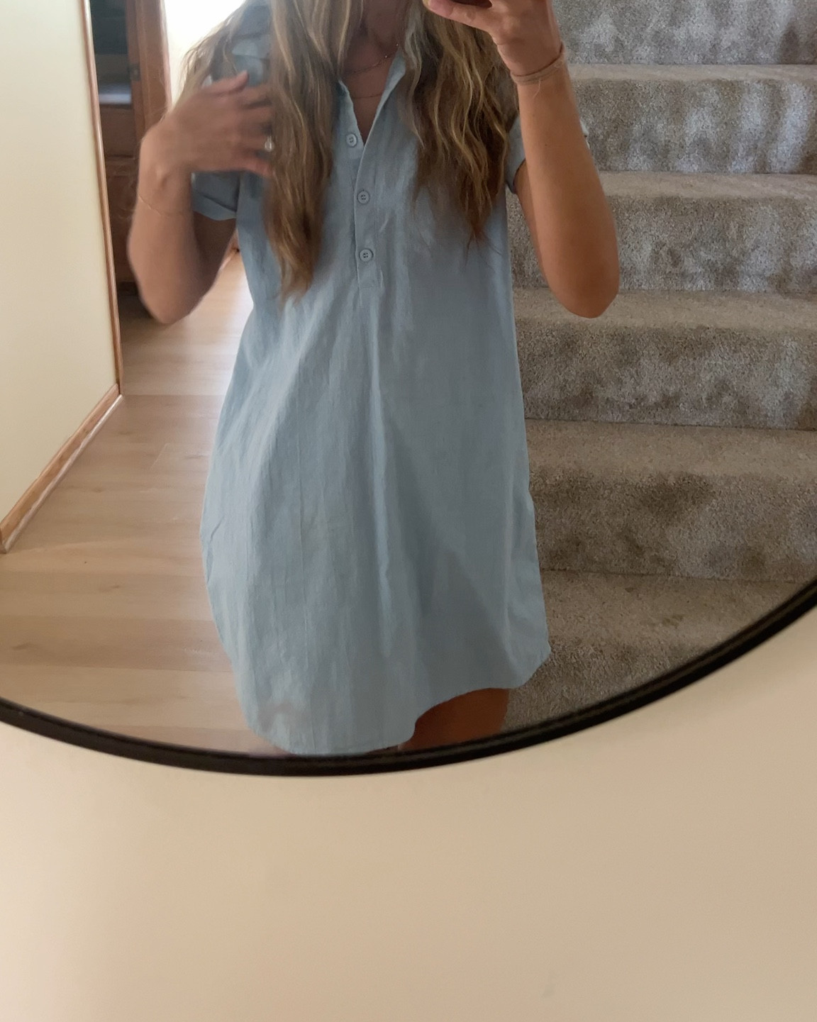 Linen dress perfect for summer & the 4th of July! It’s comfy, light weight for those hot days, can dress up or down, has pockets and covers the booty :) I’m 5’7” wearing size small. 

#LTKSummerEdit #LTKStyleTip #LTKFindsUnder50