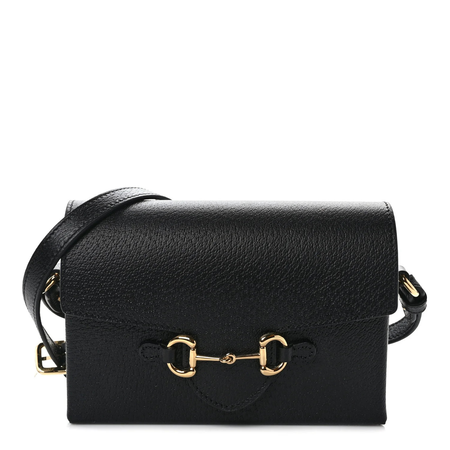 Calfskin Horsebit 1955 Shoulder Bag  Black | FASHIONPHILE (US)