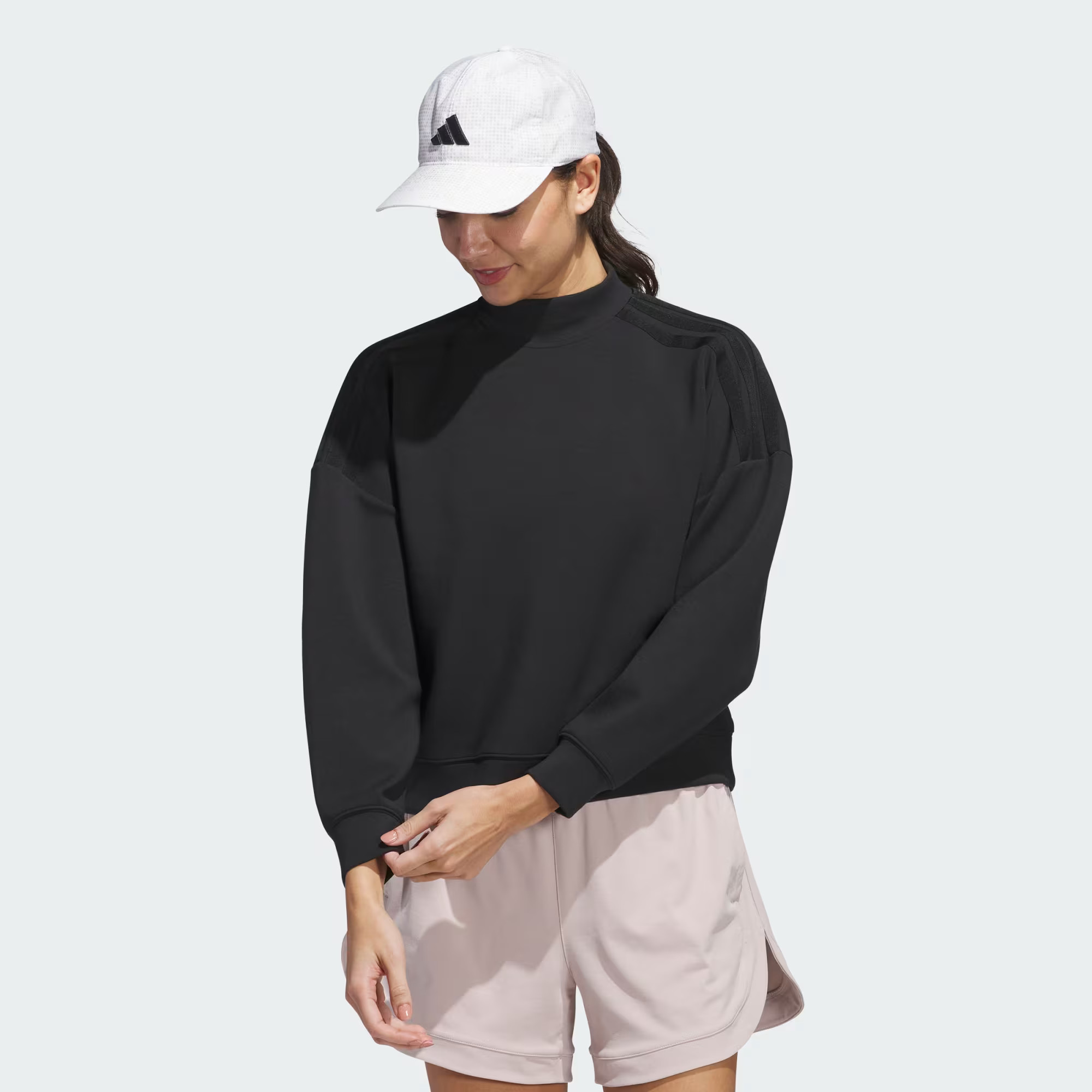 adidas Beyond Spacer Mock Layer Sweatshirt - Black | Free Shipping with adiClub | adidas US | adidas (US)