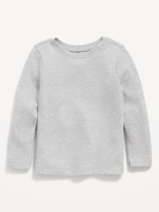 Unisex Solid Long-Sleeve Thermal-Knit T-Shirt for Toddler | Old Navy (US)