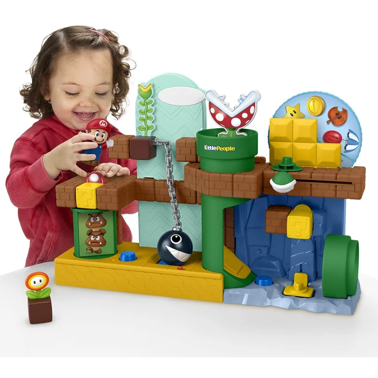Fisher-Price Little People My Mario Adventure Playset, Musical Toddler Toy with 2 Figures | Walmart (US)