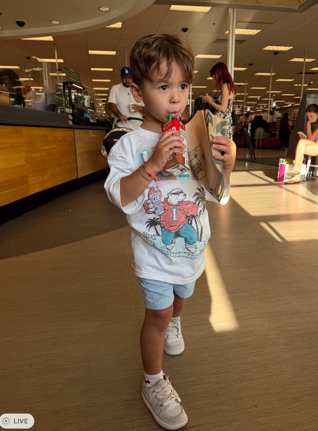 Snack in hand, ready for anything 🧃🤍 Linked his exact tee + similar shorts & sneakers for the look! 

 #LTKdayinmylife #LTKmomlife #LTKKids