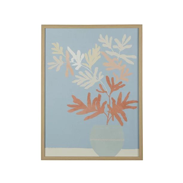 Home Décor Collection 18x24 Coral Botanicals in Blue Vase Framed Canvas Wall Art - Walmart.com | Walmart (US)