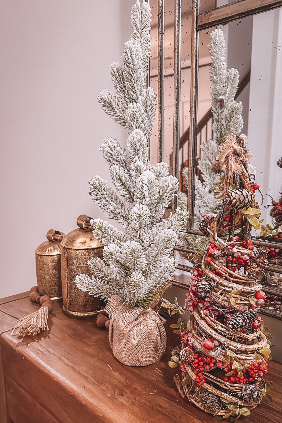 #christmasdecor #christmastrees #conetrees #bells #christmasbells #pinecones 

#LTKHoliday #LTKfindsunder50 #LTKhome