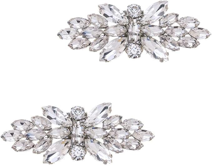 Ruihfas Fashion Women Rhinestones Crystal Flying Butterfly Shoe Clips for Wedding Party, 2Pcs | Amazon (US)