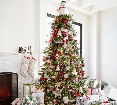 Pre-Lit Portland Pine Faux Christmas Trees | Pottery Barn (US)