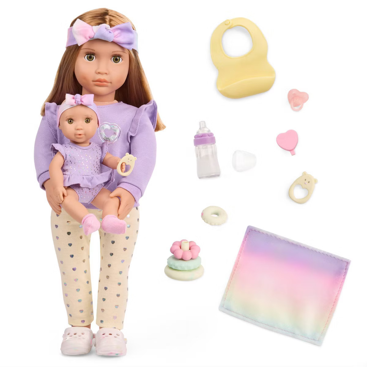 Our Generation Tory & Riley 18" Babysitter Doll & Baby Doll Sister with Accessories Playset: Plas... | Target