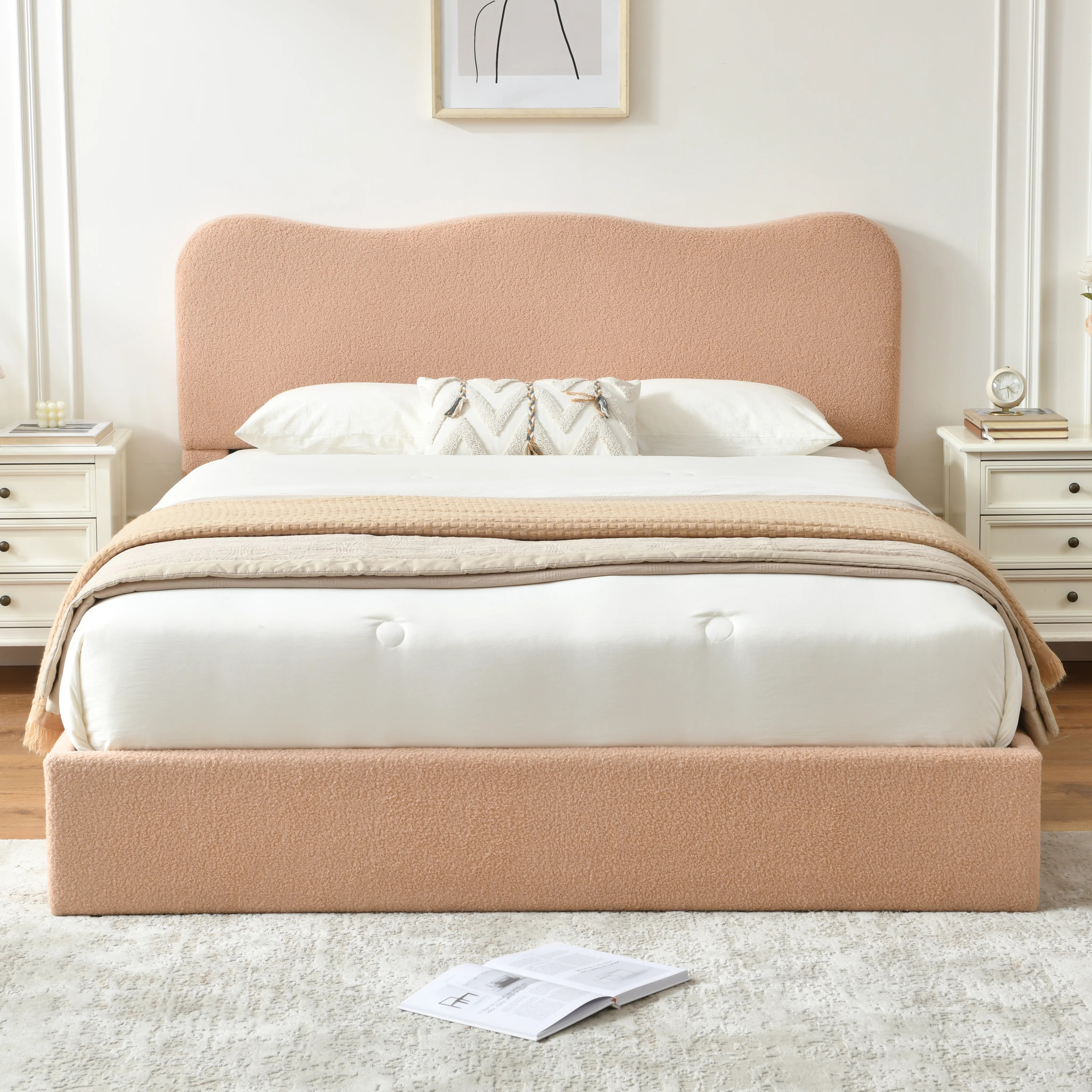 Ebern Designs Bensu Boucle Hydraulic Lift Up Storage Upholstered Platform Bed & Reviews | Wayfair | Wayfair North America