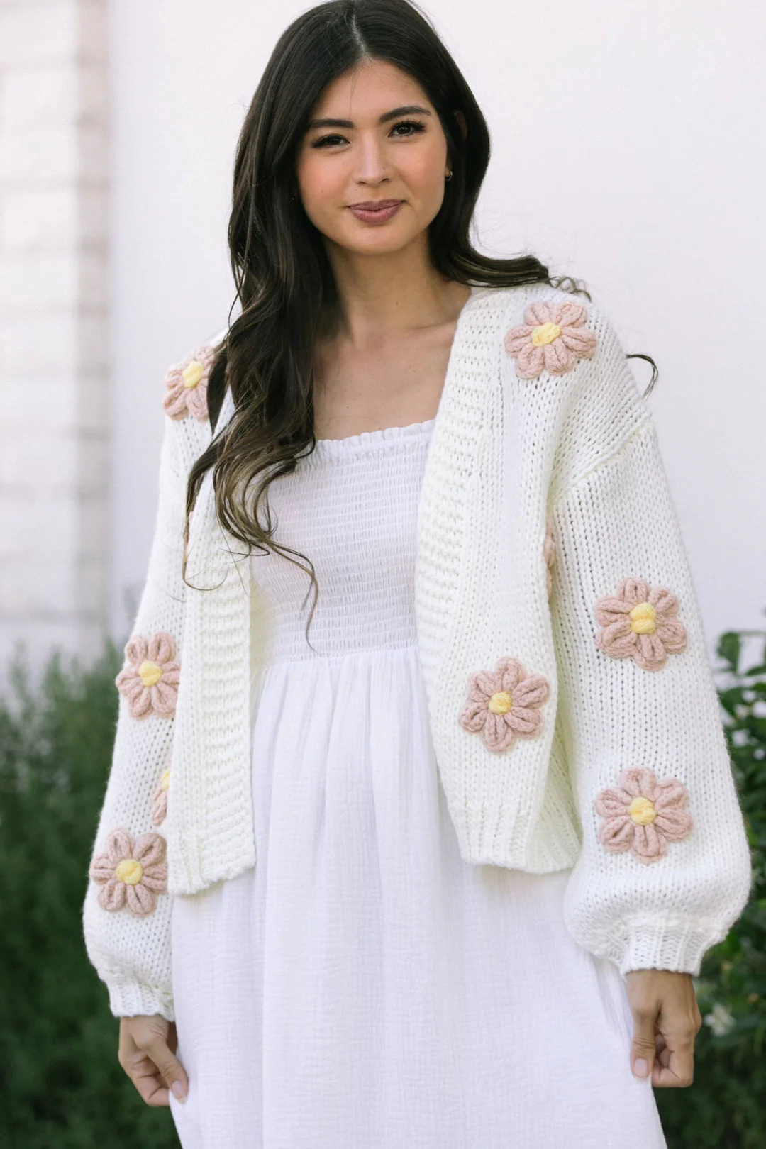Angela Floral Knit Cardigan | Morning Lavender