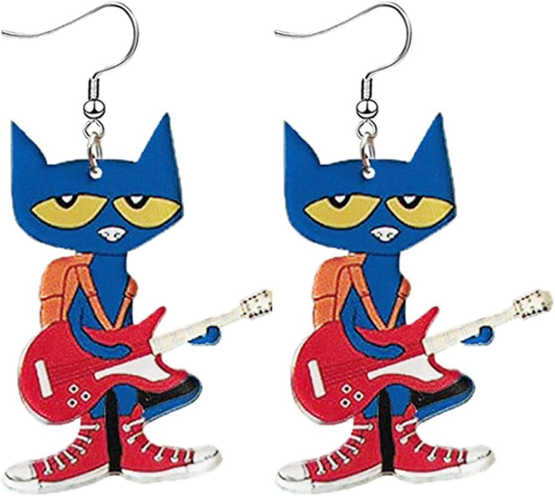 WCRAZYE Funny Acrylic Teacher Student Animal Drop Dangle Earrings for Women Girls Cute Cat Dog El... | Amazon (US)