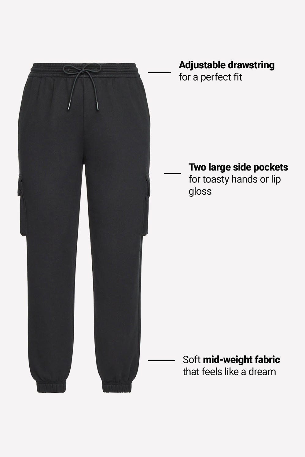 Cozy Fleece Everyday Cargo Jogger | Fabletics - North America