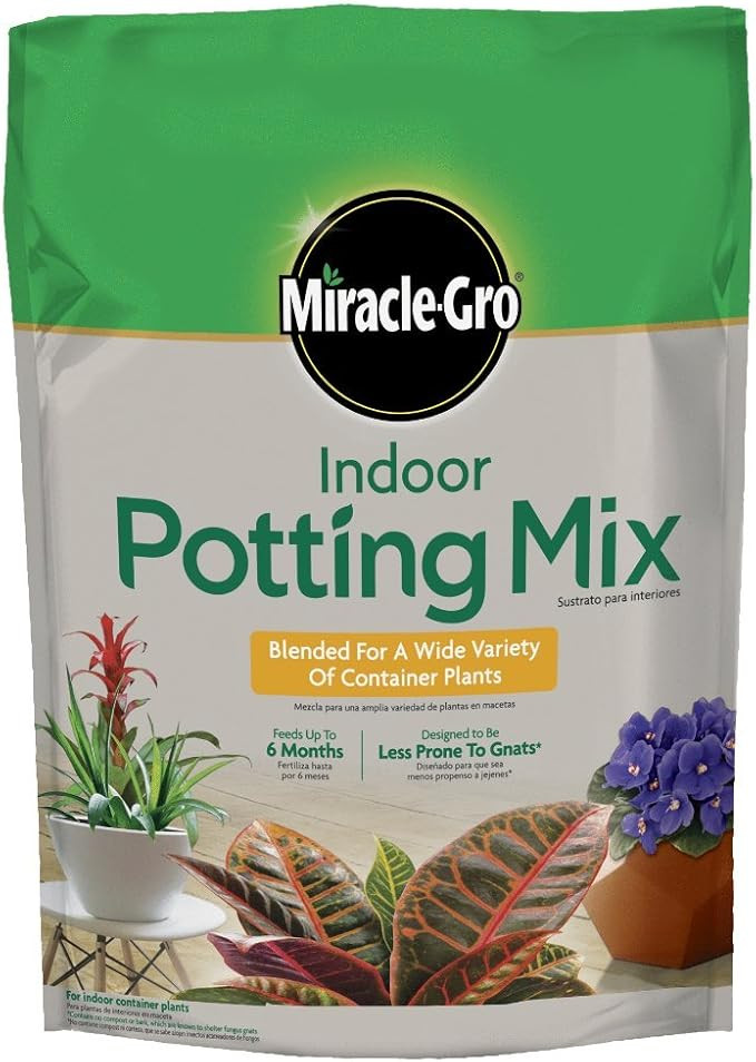 Miracle-Gro Indoor Potting Mix 6 qt., Grows beautiful Houseplants | Amazon (US)