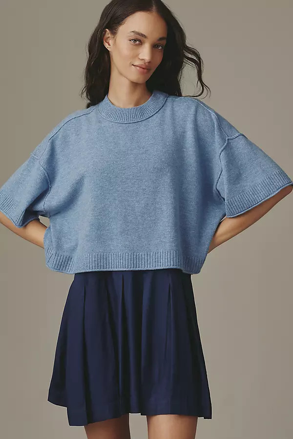 The Goldie Wool Cashmere Twofer Mini Dress | Anthropologie (US)