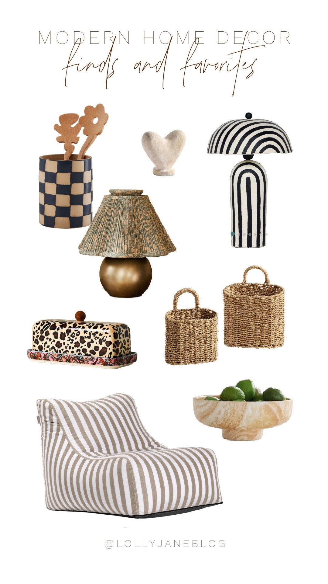 Modern home decor finds and favorites! 🤎👏🏼

Modern home decor finds that just get it—from a checkered kitchen utensil holder that adds charm to your countertops, to the cutest striped and sculptural lamps lighting up the vibe. I’m obsessed with the concrete heart accent, cozy wicker baskets, the dreamiest speckled butter dish, a natural wood fruit bowl that’s so effortless, and don’t even get me started on the striped bean bag chair (yes, it’s as comfy as it looks).

These pieces are giving cozy, curated, and cool—all in one scroll. Which one’s your fave?

#LTKSaleAlert #LTKStyleTip #LTKHome