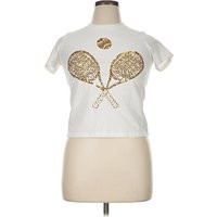Queen of Sparkles Short Sleeve T-Shirt: Ivory Tops - Size X-Large | ThredUp (US)