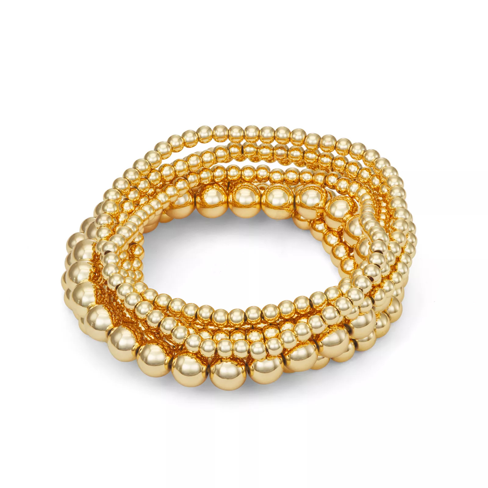 Napier 7 Row Gold Beaded Stretch Bracelet, Women's, Gold Tone | Kohl's