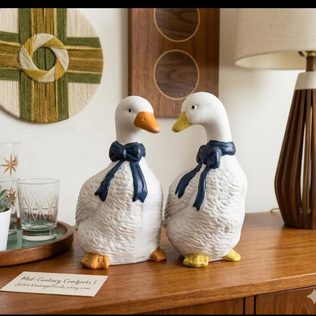 Vintage Ceramic Goose Pair | Cottagecore | Etsy (US)