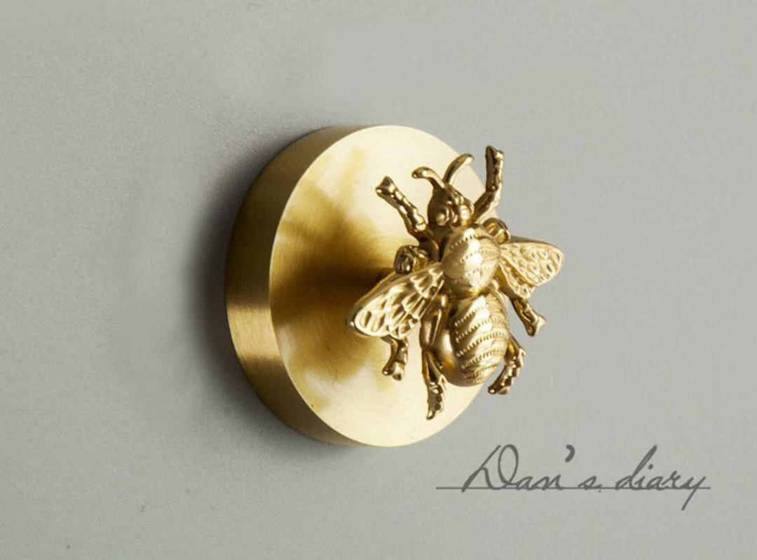 Creativity Bee Hooks Brass Hooks/nordic Wall Hooks Coat Hooks Bathroom Towel Hooks Kitchen Wall H... | Etsy (US)