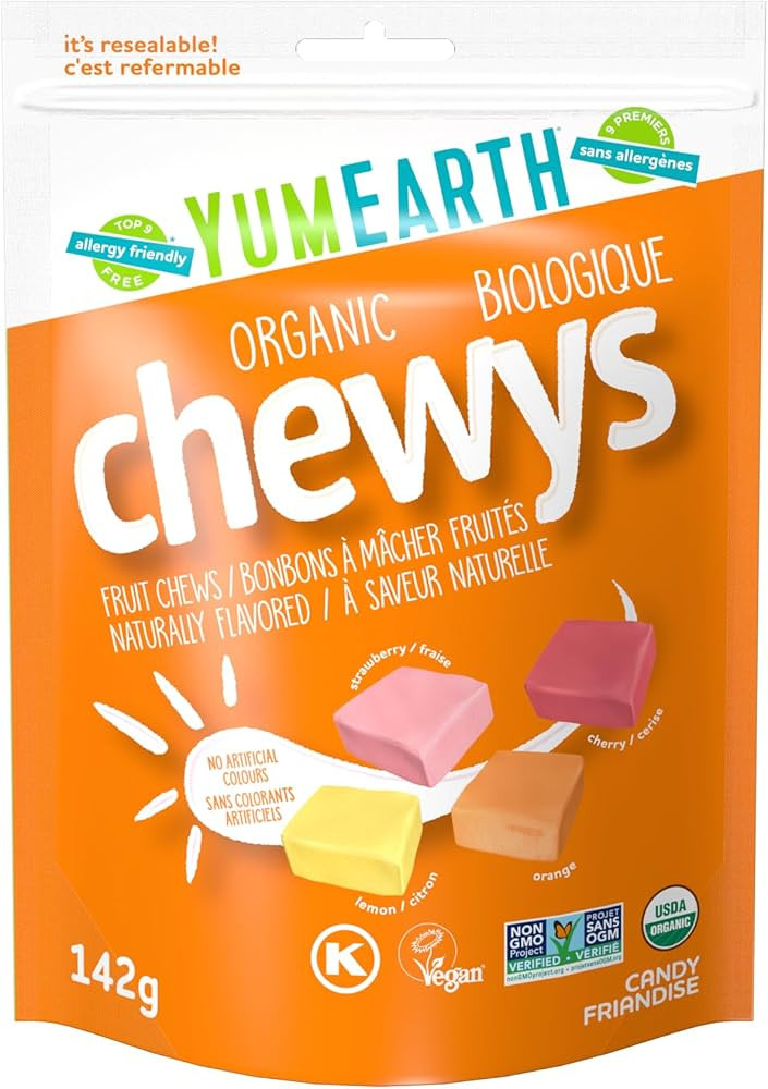 YumEarth Organic Chewys - No Artificial Colors, Allergy Friendly, Gluten Free, Non-GMO, Vegan, 14... | Amazon (CA)